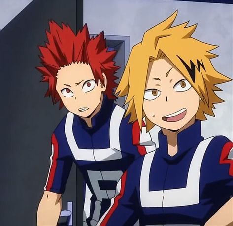 Denki And Bakugou, Mha Duos, Denki And Kirishima, Kirishima And Denki, Mha Screencaps, Mha Dr, Denki Kaminari, Buko No Hero Academia, Boku No Hero Academia Funny