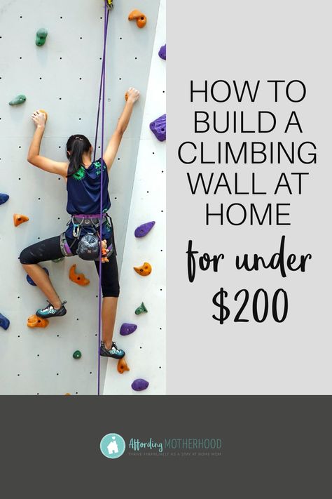 Garage Climbing Gym, Portable Climbing Wall, Home Gym With Rock Wall, Inside Rock Climbing Wall, How To Build A Rock Climbing Wall, Garage Rock Climbing Wall, Indoor Home Rock Climbing Wall, Home Rock Wall Indoor Climbing, At Home Rock Climbing Wall