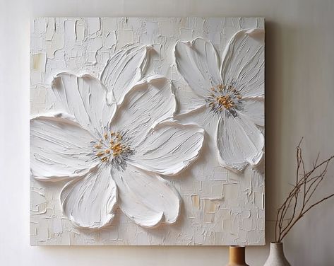 GaoGalleryHK - Etsy Dry Painting, Texture Oil Painting, Diy Abstract Canvas Art, Texture Painting On Canvas, Flower Texture, Oil Painting Texture, Soyut Sanat Tabloları, Painting Flower, Textured Canvas Art