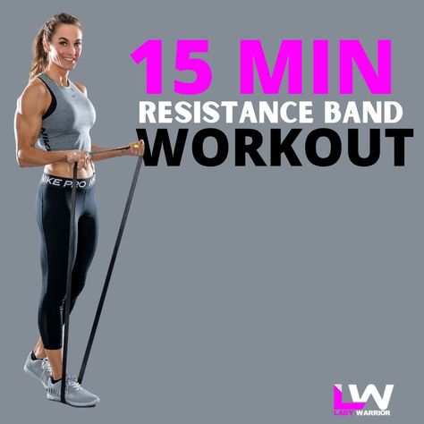 15 Minute Workouts (with resistance bands) - Lady Warrior Only have 15 minutes and want to burn some calories, these resistance band workouts will be perfect for home, vacations or short on time. https://ladywarrior.com/15-minute-workout-with-resistance-bands/ Resistance Band Training Workouts, Resistance Bands Workouts For Women, 15 Minute Resistance Band Workout, Strength Training For Beginners At Home Resistance Bands, Resistance Band Training For Women, Resistance Tube Workout For Beginners, Elastic Band Workout For Arms, Easy Band Workouts, Resistant Bands Workouts