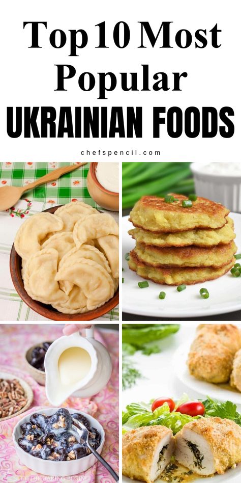 Ukrainian foods belong to the Eastern European cuisine. Ukrainian borscht, varenyky, and salo might be familiar to many of you.  The top 10 dishes you will experience in any part of Ukraine, on weekdays and holidays . Ukrainian Borscht, Eastern European Recipes, Around The World Food, Foreign Food, Ukrainian Recipes, European Cuisine, Minced Meat, Cuisine Recipes, Polish Recipes