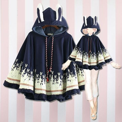 White/Grey/Navy Kawaii Bunny Ears Hoodie Poncho SP1710913 – SpreePicky Cute Bunny Clothes, Cute Bunny Outfits, Bunny Hoodie With Ears, Cute Kawaii Clothes, Cute Poncho, Bunny Ear Hoodie, Bunny Outfits, Korean Fashion Cute, Korean Kawaii