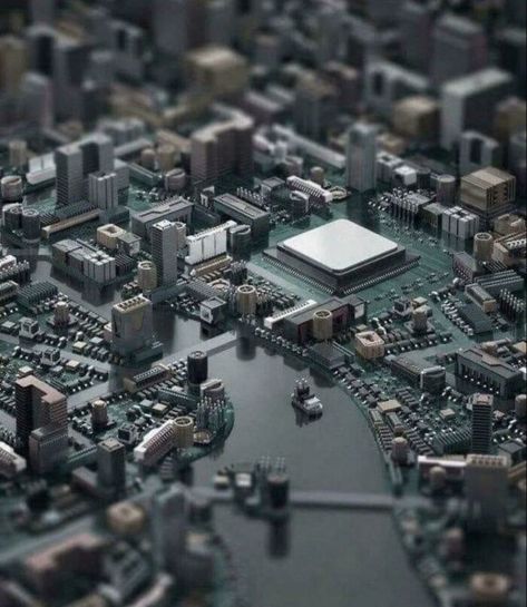 Circuit City Circuit City, Tilt Shift Photography, Electronics Wallpaper, Sci Fi City, Isometric Art, Tilt Shift, Trik Fotografi, Cover Pics, Silicon Valley