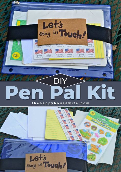 Pen Pal Kit Pen Pal Tracker, Letter Writing Kit, Pen Pal Kit, Pen Pal Gifts, Snail Mail Inspiration, Snail Mail Pen Pals, Writing A Letter, Happy Housewife, Cousin Gifts