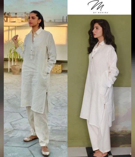 White Kurta Pajama Women, White Kurta With Jeans Women, White Kurta Sets For Women, Pakistani Fashion Casual Winter, Trendy Jeans Outfits, Simple Suit Designs, Velvet Outfits, Pajama Women, Simple Dress Casual