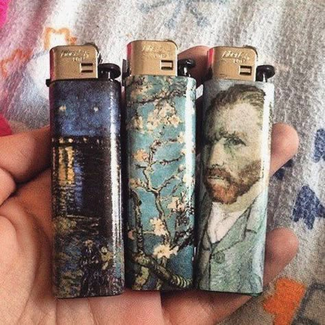 Lighter Art, Vincent Willem Van Gogh, Cool Lighters, Arte Van Gogh, Vincent Van Gogh, Aesthetic Art, Van Gogh, My Aesthetic, Things I Want