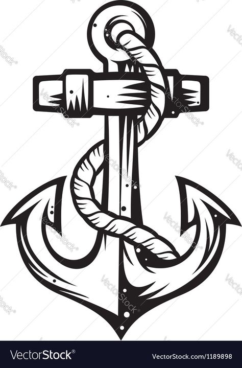 Vector image of Anchor Vector Image, includes style, travel, military, navy & antique. Illustrator (.ai), EPS, PDF and JPG image formats. Simple Anchor Tattoo, Anker Tattoo Design, Traditional Anchor Tattoo, Anchor Tattoo Meaning, Anchor Drawings, Small Anchor Tattoos, Anchor Tattoo Design, Kunst Tattoos, Anchor Tattoos