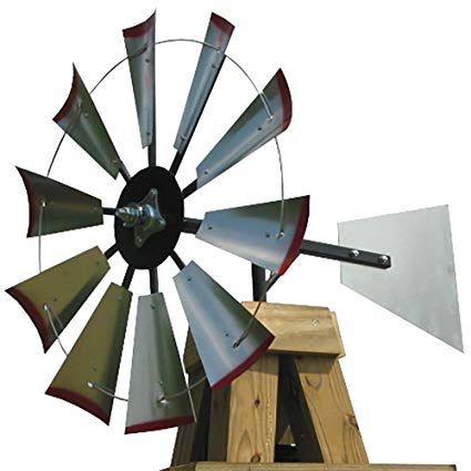 30-inch Windmill Head w/Plain Rudder, Build an 8-Foot Tall Windmill Windmill Tower, Windmill Decor, Frame Ring, Lawn Art, Heads And Tails, Farm Decor, Fan Blades, Wood Stand, Unique Wall Art