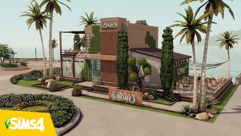 No Cc Builds Sims 4, Restaurant The Sims 4, Sims 4 San Sequoia House, Sims 4 Restaurant No Cc, Sims 4 Restaurant Build, Sims 4 San Sequoia, Restaurant Sims 4, The Sims 4 Growing Together, Sims 4 Growing Together