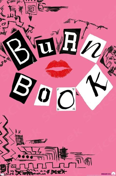 Burn Book Wallpaper, Burn Book Ideas, Burn Book Ideas Pages, Competition Book, Mean Girls Burn Book, Free Printable Paper Dolls, Burn Book, Book Wallpaper, Book Wall