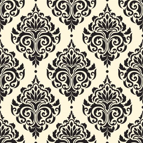 damask seamless pattern background Free Vector Luxury Texture, Pattern Stamping, Damask Wallpaper, Wooden Stamps, Peel Stick Wallpaper, Flower Stamp, Pattern Background, Fabric Paint, Damask Pattern