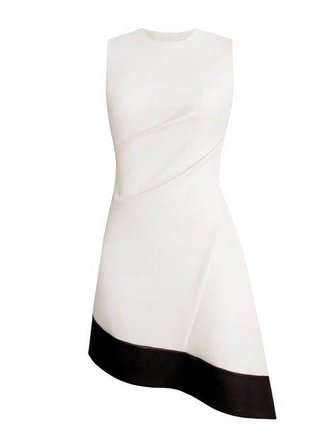 L'MOMO women's leather dress. Introduce a fresh touch of modernity to your wardrobe with this leather dress. The white leather is elegantly contrasted by a black hemline, creating a visually striking appearance. The sleeveless design and flared hem further enhance this piece's sleek aesthetic, making it a must-have for those seeking contemporary fashion. Extra Comfort, 2-Way Stretch Vegan Leather Zip Closure Step-in Style Eco-Friendly Made Fabric 100% Polyurethane Care:  Dry clean only  Low iron. Clothes Items, Sleek Aesthetic, Tailored Clothes, Stylish Work Attire, Formal Casual, Low Iron, Leather Dress, Classy Dress, Contemporary Fashion