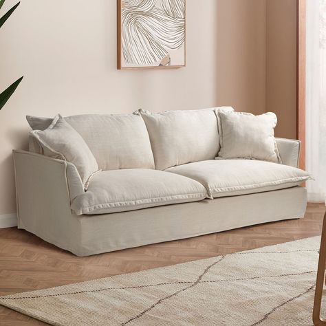 Sofa bed that doesn't look like a sofa bed | Space saving and stylish sofas: Top 7 best sofa beds Slipcover Sofa, Fold Out Beds, Pull Out Couch, Sofa Bed Mattress, 3 Seater Sofa Bed, Traditional Style Homes, White Upholstery, Stylish Sofa, Extra Bed