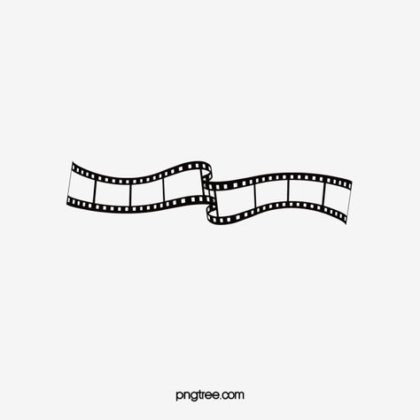 Film Tatoos, Film Tape Aesthetic, Film Roll Tattoo, Cinema Tattoo Ideas, Cinema Tattoo, Film Clipart, Film Elements, Film Drawing, Icon Minimal