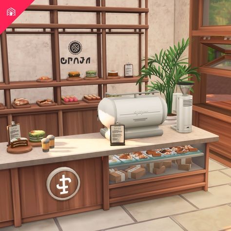 Sims 4 Restaurant, Lotes The Sims 4, Cc Packs, Pastry Display, Furniture Cc, Sims 4 Kitchen, Cc Folder, High Bar Stools, Spoon Collection