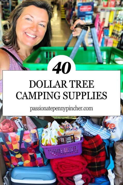 Check out the Best Dollar Tree Camping Supplies you should grab for your next outdoorsy adventure with the family!   With most of these being just $1.25 you can pinch your pennies. Camping Hacks Dollar Tree, Dollar Tree Rv Camping Hacks, Dollar Tree Camping Ideas, Dollar Store Camping Supplies, Camping Dollar Store Ideas, Camping Supplies List, Camping On A Budget, Camping Dollar Tree, Dollar Tree Rv Hacks