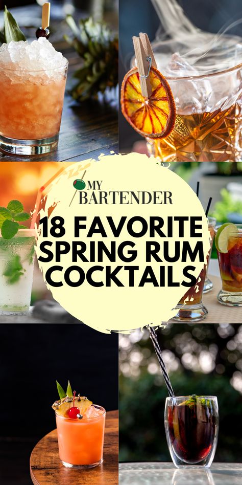 With its versatile and complex flavor profile, rum is a popular spirit that can be used in a variety of cocktail recipes. From fruity and sweet to spicy and bold, there are endless possibilities when it comes to crafting the perfect rum cocktail for spring. We’ll explore some of the best spring rum cocktails that are sure to delight your taste buds and add a little extra sunshine to your day. Rum Craft Cocktails, Rum Cocktails Summer, Spring Craft Cocktails, Spring Mixed Drinks, Spring Punch Recipes, Spring Drinks Cocktails, Best Rum Drinks, Easter Brunch Cocktails, Fruity Rum Drinks