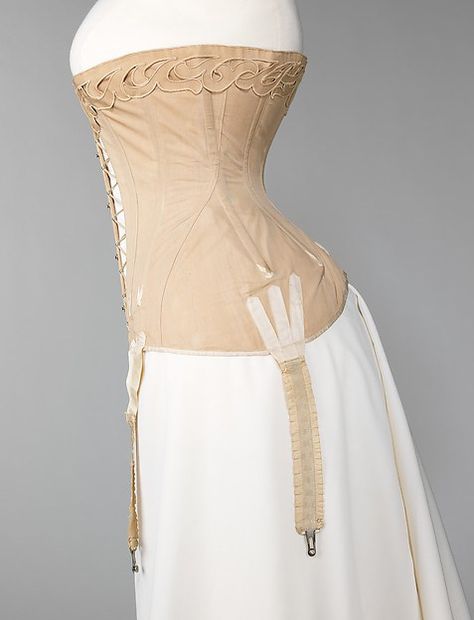 S-Bend Corset, circa 1904 S Bend Corset, Edwardian Corsets, Cotton Corset, 1900s Fashion, Fashion Silhouette, Vintage Corset, Edwardian Dress, Antique Clothing, Edwardian Fashion