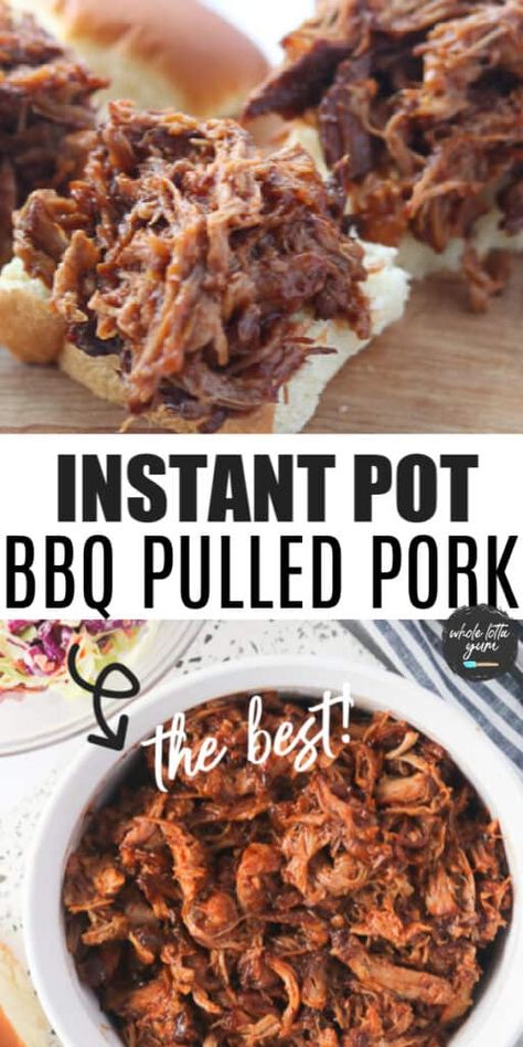 Instant Pot Pulled Pork - Whole Lotta Yum Pulled Pork Instant Pot Recipe, Instant Pot Pulled Pork Recipe, Pressure Cooker Pulled Pork, Instapot Recipes Chicken, Instant Pot Pulled Pork, Pressure Cooker Pork, Pulled Pork Recipe, Instant Pot Pork, Pulled Pork Recipes