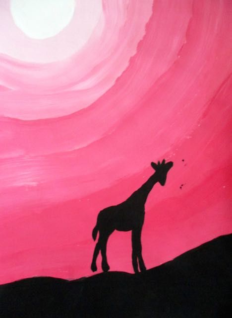 Monochromatic Art Preschool, Monochromatic Silhouette Painting, Easy Monochromatic Painting, Monochromatic Color Scheme Art, Monochromatic Drawing Ideas, Pink Monochromatic Painting, Red Monochromatic Painting, Monochromatic Art Ideas, Monochromatic Painting Easy