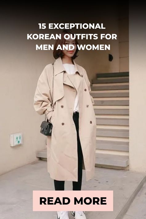 Stylish person in a beige trench coat over a white outfit, exemplifying Korean fashion trends for a feature on exceptional Korean outfits. Korean Fashion 40 Year Old, Korean Outfits For Men, Outfits 40s, South Korean Fashion, Outfits 30s, Korean Clothing Brands, K Dramas, Outfits For Men, Fashion Business Casual