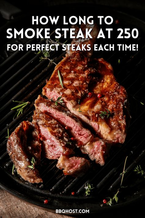 Wondering how long to smoke steak at 250 for that tender, flavorful bite? In this post, you'll find the best tips on smoking various steak cuts. Great for enhancing your grilling recipes at any barbecue party or for fresh dinner grilling ideas. We’ll show you how to cook steak to achieve that perfect steak every time. Grab your smoker; it’s time to impress! Read more on the blog here! Steak Preparation, Steak On Gas Grill, Marinade Ideas, Summer Grilling Ideas, Grilled Steak Recipe, Steak Temperature, Grilling Steak, Grilling The Perfect Steak, Grilling Guide