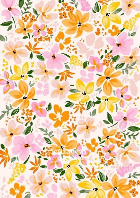 PORTFOLIO | Elizabeth Rachael Surface Pattern Design Inspiration, Flower Print Pattern, Pattern Design Inspiration, Textile Print, Flower Pattern Design, Textile Pattern Design, Cute Patterns Wallpaper, Flower Illustration, Pattern Illustration