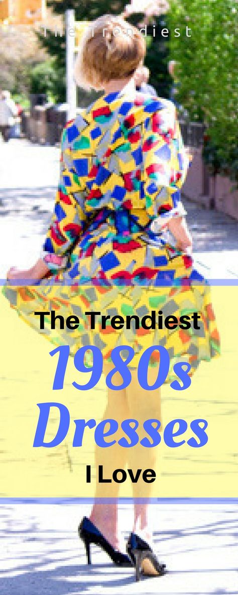 1980 Outfits Women, Vintage Outfits 80s Dress, 80s Dresses Casual, 80 Fashion Outfits 80s Style Women, 80s Dress Up Ideas, Dresses From The 80s, 80s Prom Dress Costume, 80s Fancy Dress Women, 80s Fashion For Women 1980s Outfits