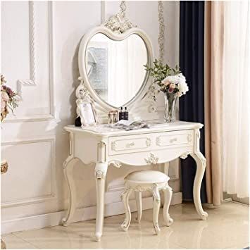 larotsaP hcnerF dooW diloS elytS naeporuE elbaT gnisserD kseD ytinaV puekaM 1 ni 2 ,erutinruF alliV teS elbaT gnisserD ytinaV puekaM YYGNA W Bedroom Princess, Simple Dressing Table, Black Dressing Tables, Minimalist Dressing, Dressing Table Modern, European Princess, Desk Dressing Table, Luxury Vanity, Makeup Vanity Desk