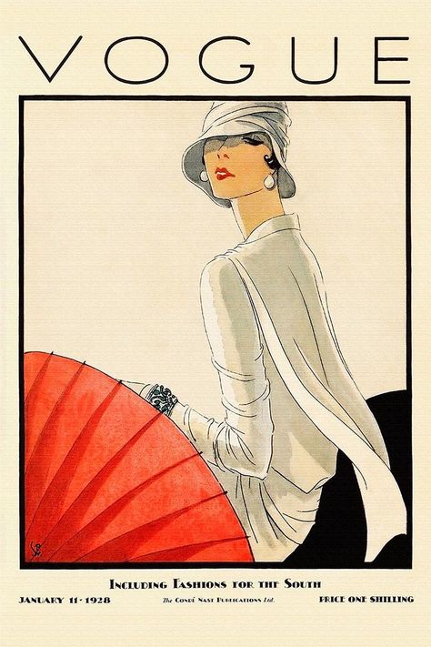 Vogue Covers Art, Vogue Poster, Vintage Vogue Covers, Academic Drawing, Vintage Cartoons, Vogue Vintage, Vogue Magazine Covers, Deco Fashion, Art Deco Illustration