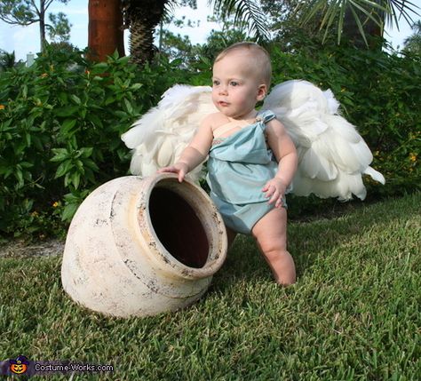 Cherub Costume, Cupid Costume, Handmade Halloween Costumes, Cherub Baby, Gym Mat, Costume Works, Baby Costume, Sewing Kids Clothes, Homemade Costumes