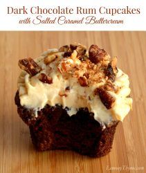 Caramel Buttercream Recipe, Almond Joy Cupcakes, Rum Cupcakes, Chocolate Chip Cookie Dough Cupcakes, Sweet Potato Cupcakes, Salted Caramel Buttercream, Cake Mix Cupcakes, Boozy Cupcakes, Most Popular Desserts