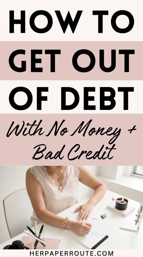 There is no doubt that getting out of debt is challenging for anyone. This now becomes even more tricky when you don’t have any money to spare and you have bad credit. However, it’s a common way of life, and it’s fair to say that many people have been in debt or are going to be in debt at some point in their lives. That’s possibly why you’re reading this article. You’re sick of being in debt and want to get out of it but don’t know how because of your low income or high interest rates. How To Manage Money, Rebuilding Credit, Tracking Expenses, Budget Advice, Bad Debt, Paying Off Credit Cards, Manage Money, Tips For Saving Money, Debt Repayment