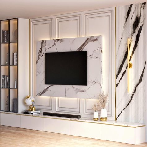 Ruang Tv Modern, Classic Tv Wall, Luxury Tv Wall, Lcd Units, Ruang Tv, Modern Tv Room, Tv Unit Design Modern, Modern Tv Wall Units, Tv Unit Interior Design