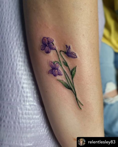 Blue Violet Tattoo, Common Blue Violet, Violet Flower Tattoos, Violet Tattoo, Skin Design, Violet Flower, Blue Violet, Pretty Tattoos, Get A Tattoo