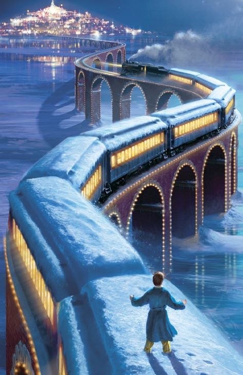 Life Symbolism, Poster Animation, Polar Express Theme, Polar Express Movie, The Polar Express, Best Christmas Movies, Childhood Stories, Xmas Wallpaper, Train Art