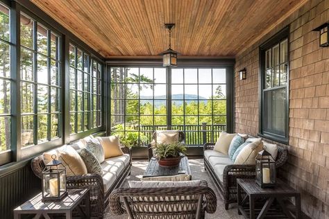 12 Sunroom Ideas That Will Make You Want to Lounge Around All Day Sunroom Ideas With Brick Wall, Porch To Sunroom Conversion Diy, Sunroom Dark Walls, Accent Wall In Sunroom, 3 Season Room Ideas Patio Enclosures, Cozy Enclosed Porch Ideas, Adding A Sunroom To House, Adding Sunroom To Back Of House, Sunroom Interior Design