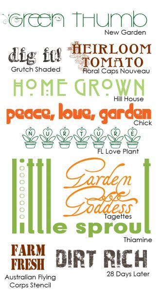 Garden Title Ideas, Garden Phrases, Making A Garden, Garden Font, Garden Scrapbook, Scrapbook Fonts, Computer Font, Birthday Quote, Title Ideas