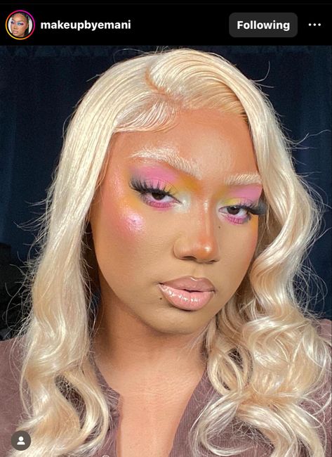 Pastel Makeup Looks, Chocolate Blonde, Iridescent Makeup, Fire Makeup, Futuristic Makeup, Birthday Makeup Looks, Pastel Makeup, Makeup For Black Skin, Makeup Lashes