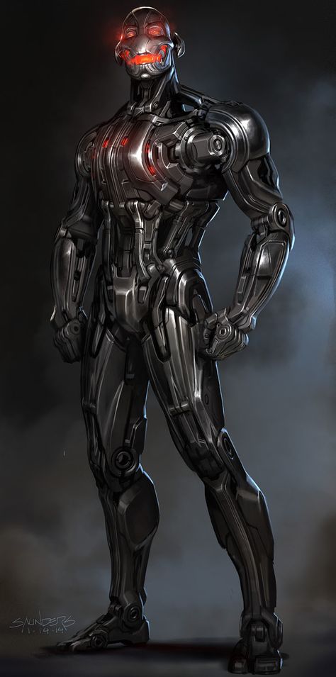 Phil Saunders - Avengers: Age of Ultron (2013) - Ultron Concepts 2 Ultron Wallpaper, Ultron Marvel, Dc Comics Vs Marvel, Marvel Concept Art, Marvel Character Design, Marvel Superheroes Art, Industrial Robots, Marvel Tattoos, Avengers Age Of Ultron