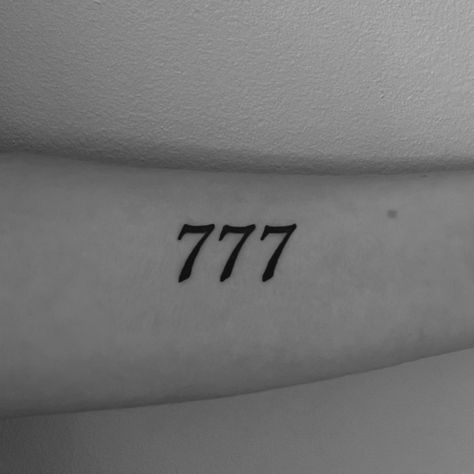 Jackpot Tattoo, 777 Angel Number Tattoo, 222 Aesthetic, 777 Angel Number, 777 Tattoo, Angel Number Tattoo, Number Tattoo, Moodboard Inspo, Number Tattoos