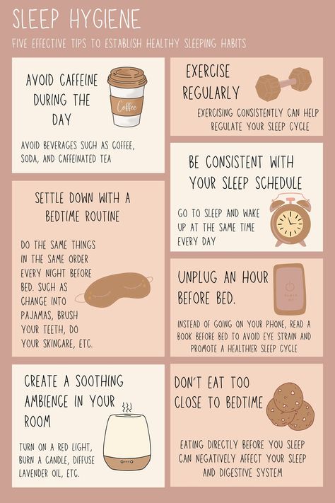 How To Get A Better Sleep, Sleep Hygiene Routine, Hygiene Infographic, Good Sleep Schedule, Insomnia Solutions, Better Sleep Tips, Insomnia Tips, Sleeping Accessories, Tips To Sleep Better