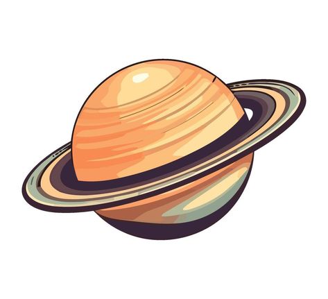 Saturn planet illustration Saturn Clipart, Saturn Illustration, Saturn Drawing, Planet Clipart, Saturn Art, Planet Illustration, Handpainted Tote, Handpainted Tote Bags, Planet Drawing