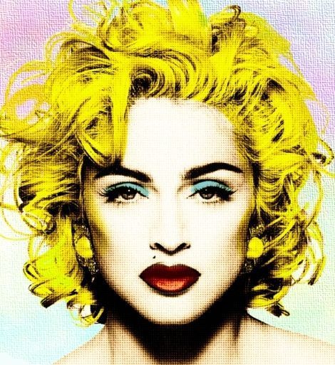 Madonna #popart Pop Art Portraits Celebrities, Madonna Portrait, Portraits Celebrities, Madonna Images, Andy Warhol Pop Art, Madonna 80s, Madonna Art, Warhol Art, Pop Art Comic