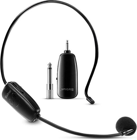 Amazon.com: Bietrun Wireless Microphone Headset, 160 ft Range, UHF Wireless Headset Mic, Headset Mic＆Handheld Mic 2 in 1, 1/8''&1/4'' Output, for Mic Speakers, Amplifier, PA System(Incompatible Phone, Laptop) : Musical Instruments Microphone Headset, Karaoke Speaker, Stanley Parable, Wireless Transmitter, Music Technology, Pa System, Wireless Microphone, Best Headphones, Noise Cancelling Headphones