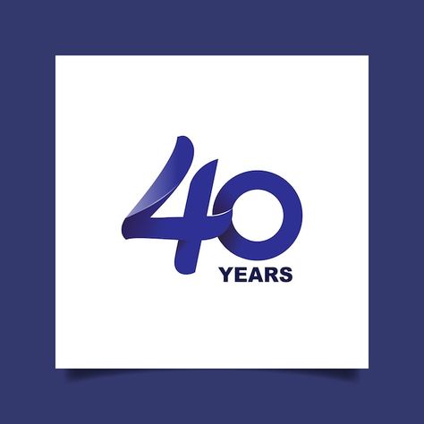 40 anniversary logo | Premium Vector #Freepik #vector #logo #blue #anniversary #number 40 Anniversary Logo, 40 Logo Design, Logo Aniversario, Number Logo Design, 40 Anniversary, Number Logo, Radio Flyer, Logo Number, Anniversary Logo