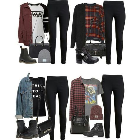 Grunge...@sehunsbitch Soft Punk Outfits, Style Edgy Soft Grunge, Winter Hipster, Wardrobe Plan, Wattpad Ideas, Tan France, Soft Grunge Outfits, Punk Pants, Core Wardrobe