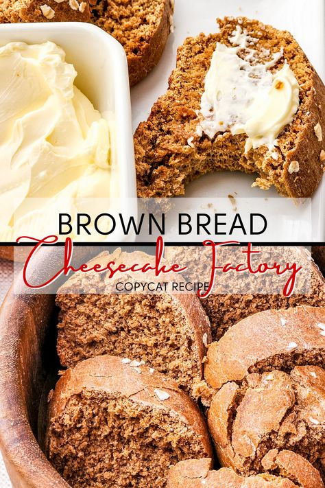 This is the BEST Brown Bread Recipe EVER! The taste and texture are a copycat of the beloved Cheesecake Factory bread. So good! Cheesecake Factory Bread Recipe, Cheesecake Factory Brown Bread Recipe, Cheesecake Factory Bread, Cheesecake Factory Brown Bread, Brown Bread Recipe, Best Homemade Bread Recipe, Dinner Favorites, Herb Bread, Bread Oven