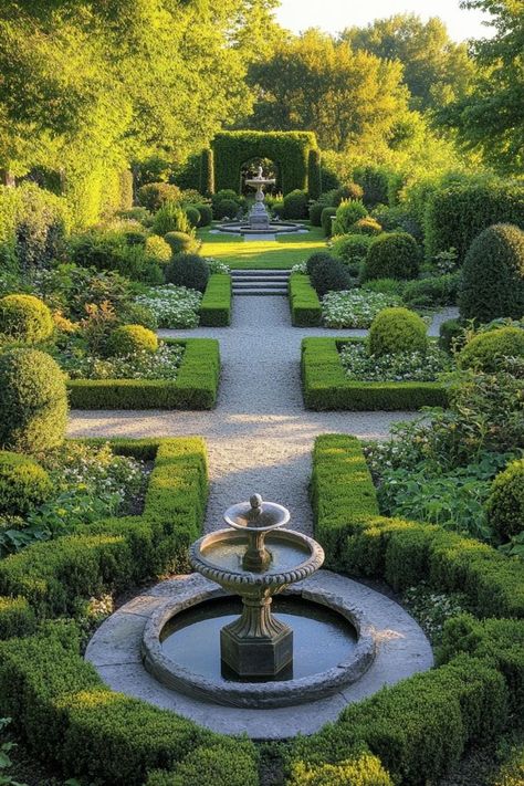 Design an elegant outdoor space with formal garden elements! 🌿🏛️ Focus on symmetry, structured layouts, and classic features to achieve a refined and timeless garden look. Discover the key characteristics that define formal gardens and enhance your outdoor aesthetic. #FormalGardens #GardenDesign #ElegantOutdoors Mulch Yard, Sustainable Garden Design, Formal Garden Design, Parterre Garden, Evergreen Garden, Outdoor Aesthetic, Formal Garden, Garden Design Plans, Backyard Inspiration