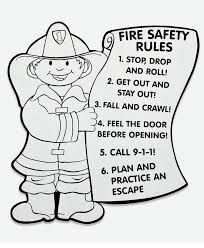 Rules Fire Safety Coloring Page - Free Printable Coloring Pages for Kids Free Fire Safety Printables, Safety Coloring Pages, Fire Safety Worksheets, Fire Safety Rules, Fire Safety Free, Fire Safety For Kids, Fire Safety Theme, Fire Safety Activities, Fire Safety Preschool